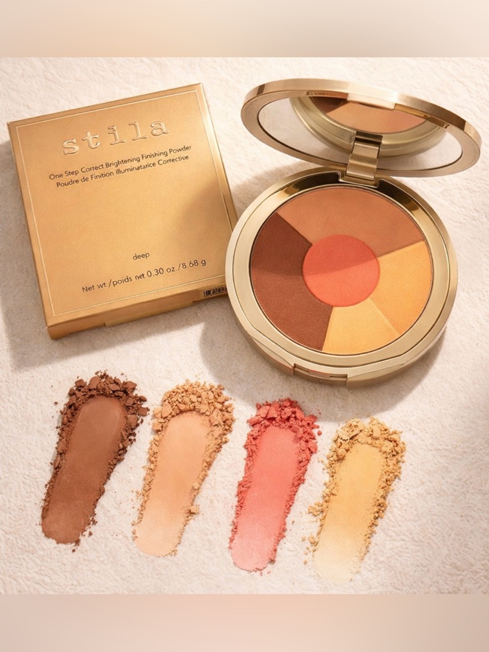 NIB Stila One Step Correct Brightening Finishing Powder - Deep